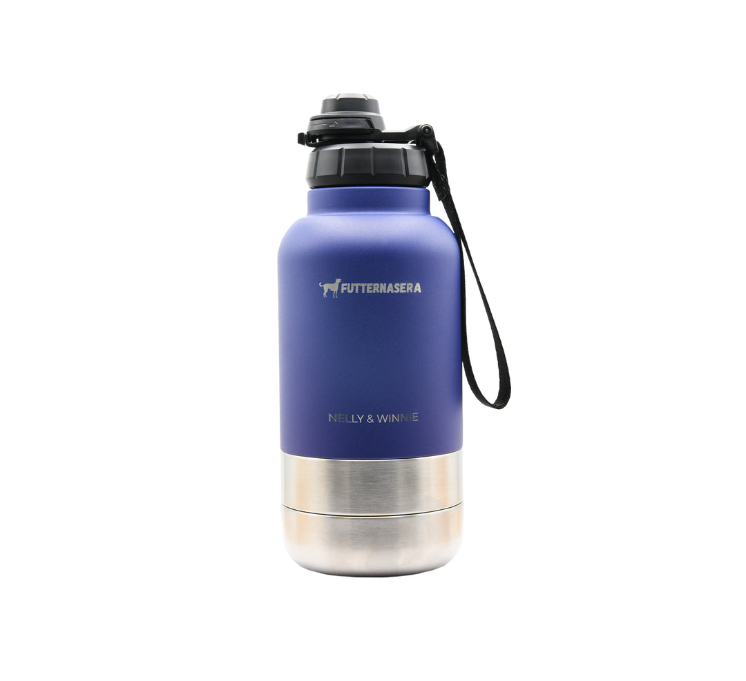 Hundeflasche mit abnehmbarem Napf - 1 Liter - Verschiedene Farben